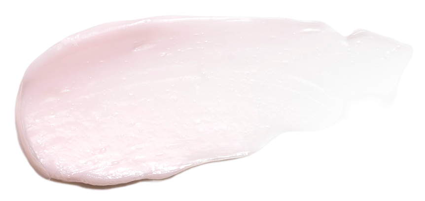 Rosa kräm utsmetat.